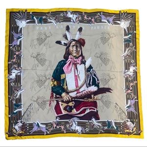 Extremely rare HERMES collectible Pani La Shar Pawnee Scarf AUTHENTIC.